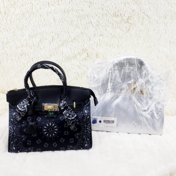 Black Bandanna Purse Clutch Bandana - Picture 3 of 9